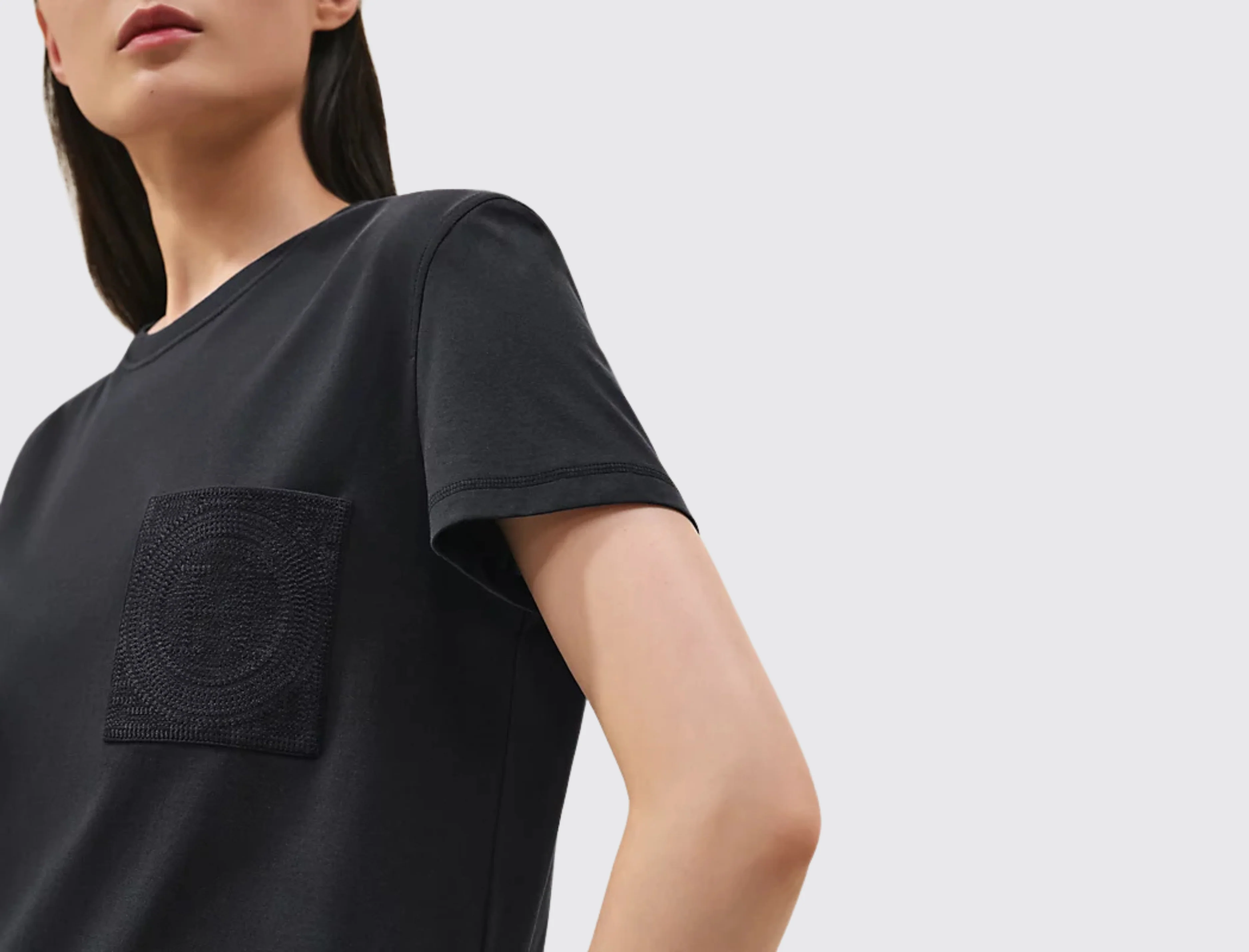 Embroidered Pocket T-Shirt Dress - Image 3